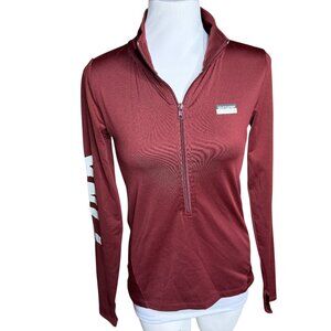 PINK VIctoria's Secret ULTIMATE PINK maroon half zip long sleeve top XS